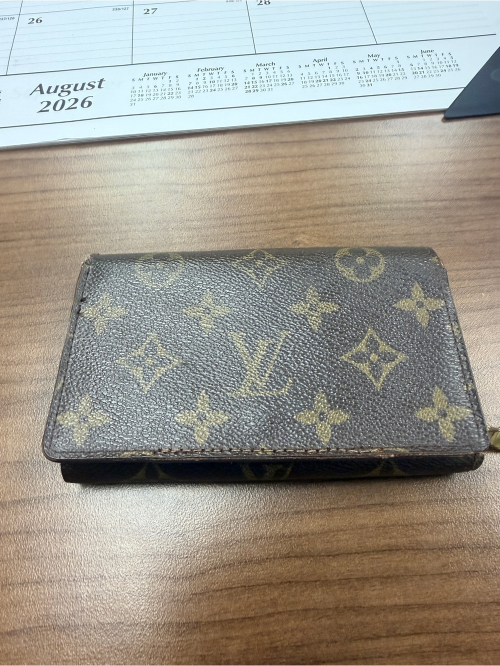 Louis Vuitton Monogram Canvas Compact wallet in Brown and Gold- project see desc